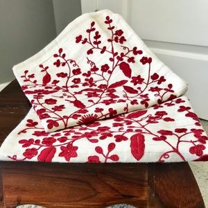 Pottery Barn 18” embroidered silk/cotton covers